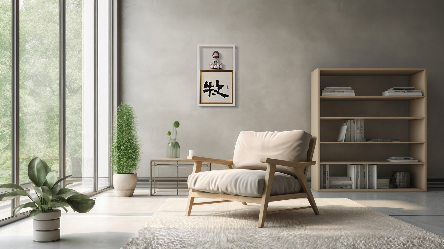 Calligraphy Duo Frame Adornment Art